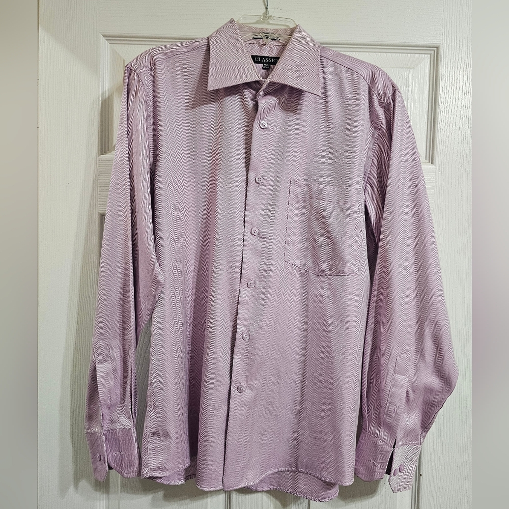Classic Men's Light Purple Dress Shirt